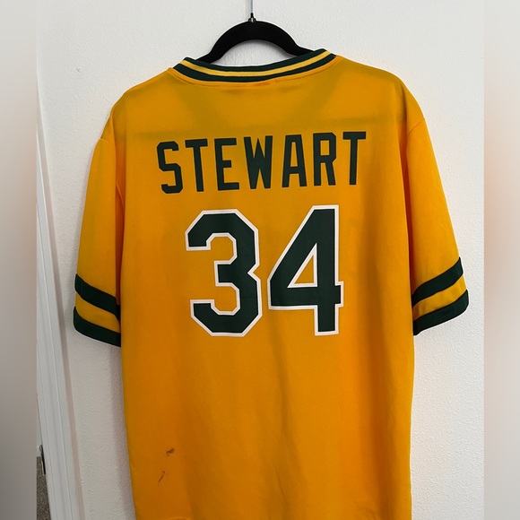 Oakland A’s Athletics Dave Stewart #34 Yellow Jersey Size XL Stadium Giveaway - Picture 4 of 8